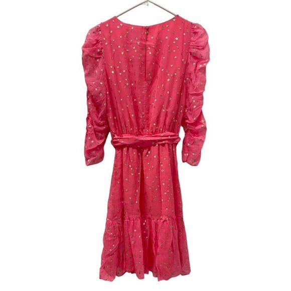 Lilly Pulitzer Chianna Silk Belted Mini Dress in Coral Sands.Size 4 - Picture 7 of 16